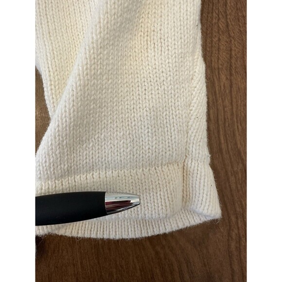 Bechamel Cardigan Womens Large White Christmas Sweater Button Knitted Angel - Picture 7 of 10